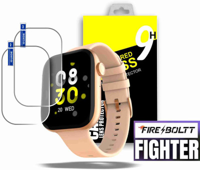 Olonga Nano Glass for fire boltt fighter smart watch tempered glass(Pack of 2)