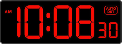 PrimeWatch Nano Glass for Soobest Large Display Digital Wall Clock with Seconds, Auto DST Dimmer LED - Copy (7)(Pack of 1)