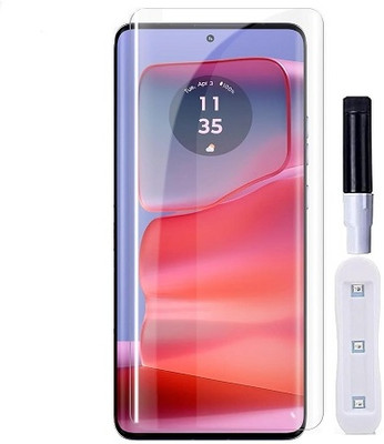 NIMMIKA ENTERPRISES Nano Glass for Motorola Edge 50 Pro 5G(Complete coverage | High-quality material | Ultra-thin design | UV-curing process | Superior clarity and brightness | Enhanced touch sensitivity)(Pack of 1)