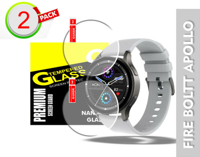 KANCHA Nano Glass for Newly Launched FIRE BOLTT APOLLO 1.43 INCH DISPLAY SCREEN GUARD(Pack of 2)