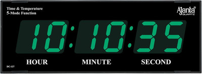 PrimeWatch Nano Glass for Ajanta Quartz Digital Wall Clock for Home and Office (Green Led - Copy (3)(Pack of 1)