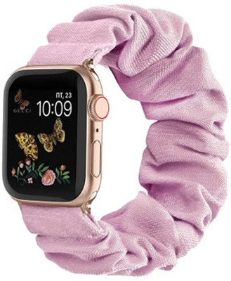 Pushpa Nano Glass for Olixar Apple Watch Soft Pink Scrunchies Band - For Apple Watch SE 44mm 26.05.2019 - Copy(Pack of 2)