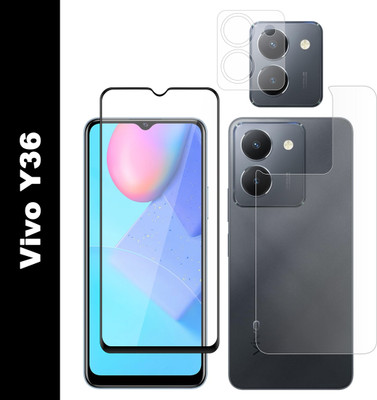 Ten To 11 Front and Back Tempered Glass for ViVO Y36, ViVO Y36 [With Rear Camera Lens Guard](Pack of 3)