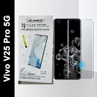 XRENGTH Edge To Edge Tempered Glass for -Vivo V25 Pro 5G(Pack of 2)