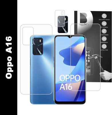 DESIBUZZ Front and Back Screen Guard for OPPO A16, OPPO A16 Camera Lens Protector(Pack of 3)