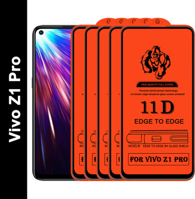 Roxel Edge To Edge Tempered Glass for Vivo Z1 Pro(Pack of 5)