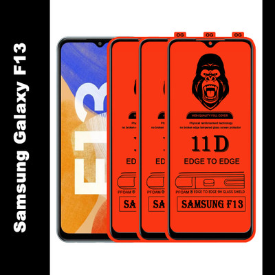 Laxdom Edge To Edge Tempered Glass for SAMSUNG GALAXY F13(Pack of 3)