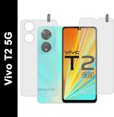 GARUDA GLASS Front and Back Tempered Glass for VIVO T2 5G(Pack of 2)