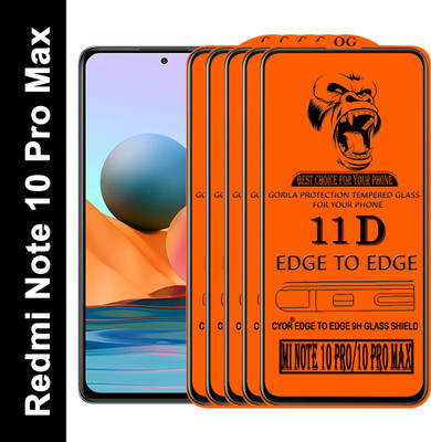 CYOR Edge To Edge Tempered Glass for REDMI NOTE 10 PRO MAX(Pack of 5)