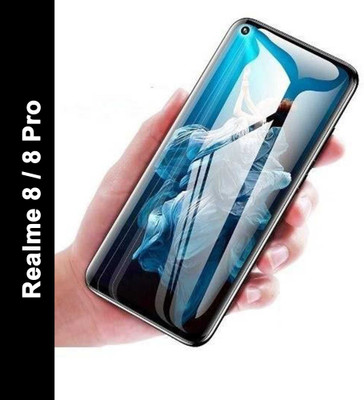 BRENZZ Edge To Edge Tempered Glass for Realme 8, Realme 8 Pro, realme8, realme8 pro(Pack of 1)