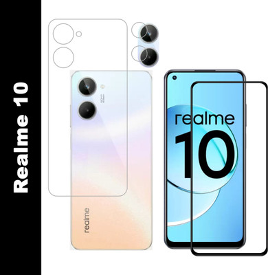 Ten To 11 Front and Back Tempered Glass for Realme 10, Realme 10 [With Rear Camera Lens Guard](Pack of 3)