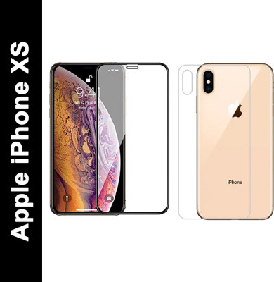 Casesily Front and Back Tempered Glass for Apple iPhone XS(Pack of 2)