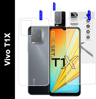 DESIBUZZ Front and Back Tempered Glass for Vivo T1X, Vivo T1X Camera Lens(Pack of 3)