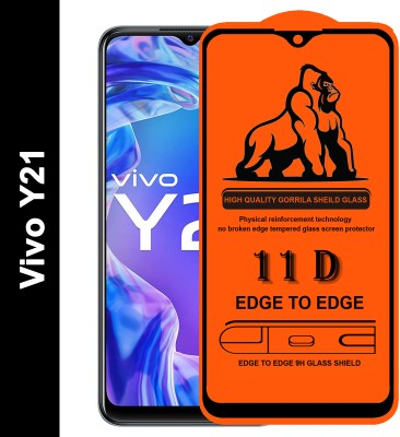 Forego Edge To Edge Tempered Glass for Vivo Y21(Pack of 1)