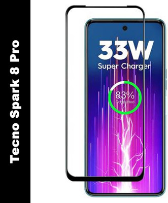 DMJHP Edge To Edge Tempered Glass for Tecno Spark 8 Pro(Pack of 1)