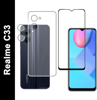 KANCHA Front and Back Tempered Glass for REALME C33(Pack of 2)
