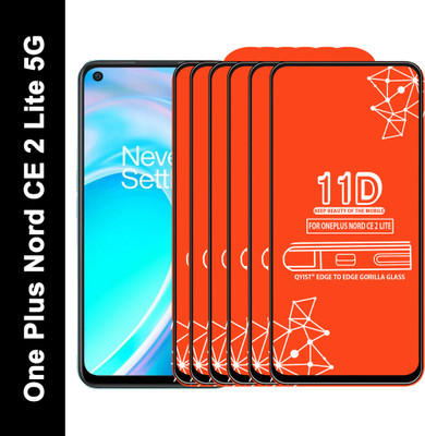 Qyist Edge To Edge Tempered Glass for Oneplus Nord Ce 2 Lite 5G(Pack of 6)