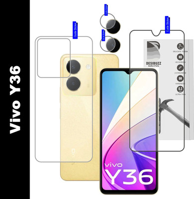DESIBUZZ Front and Back Tempered Glass for vivo Y36(Pack of 3)