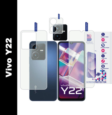 DESIBUZZ Front and Back Tempered Glass for Vivo Y22(Pack of 3)