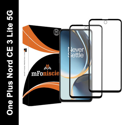 mFoniscie Edge To Edge Tempered Glass for Oneplus Nord CE 3 Lite 5G(Pack of 2)