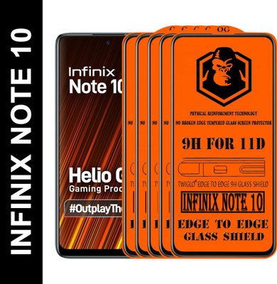 TWIGLO Edge To Edge Tempered Glass for INFINIX NOTE 10(Pack of 5)