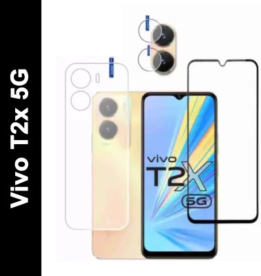 chakoor Front and Back Tempered Glass for VIVO T2X 5G(Pack of 3)