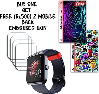 SOMTONE Screen Guard for boAt Wave Select Smartwatch 1.69 inch WITH FREE 500 RUPEES 2 3D EMBOSSED SKIN FOR MOBILE BACK S002(Pack of 4)