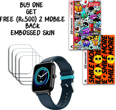 ARBAN Screen Guard for DEFY Space fit 1.54 Smartwatch WITH FREE 500 RUPEES 2 3D EMBOSSED SKIN FOR MOBILE BACK S039(Pack of 4)