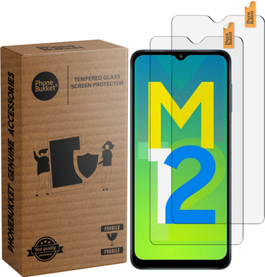 MobileBukket Edge To Edge Tempered Glass for Samsung Galaxy M12(Pack of 2)