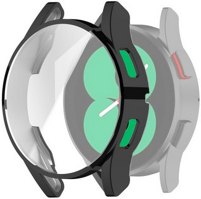 KAZUKI Screen Guard for Samung Galaxy Watch 5 40mm Full Coverage TPU Electroplating Protective Case (Black)(Pack of 1)
