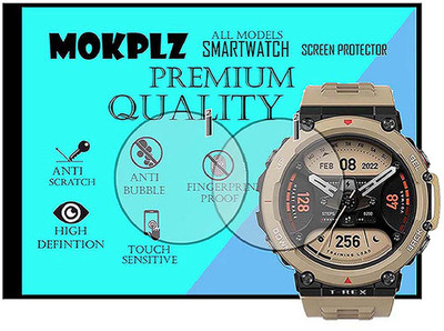 MOKPLZ Screen Guard for AMAZFIT T REX 2 SMARTWATCH(Pack of 2)