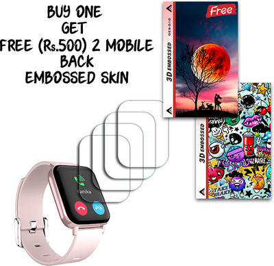 ARBAN Screen Guard for Hammer Pulse 3.0 1.69 inch WITH FREE 500 RUPEES 2 3D EMBOSSED SKIN FOR MOBILE BACK S010(Pack of 4)