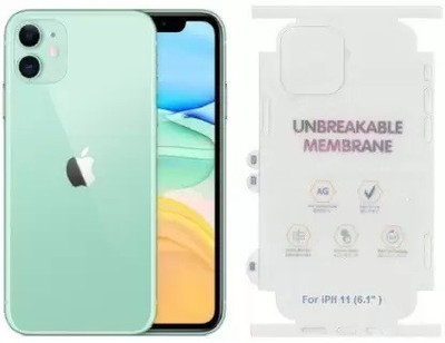 VOLMERE Back Screen Guard for Apple iPhone 11 Matte Unbreakable Hydrogel, Screen Protector 360 Protection, With Apple Logo(Pack of 1)