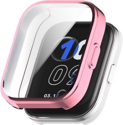 KAZUKI Screen Guard for Amazfit Bip 5 Full Coverage TPU Watch Case (Pink)(Pack of 1)