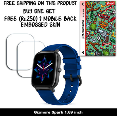 ARBAN Screen Guard for Gizmore Spark 1.69 inch WITH FREE 250 RUPEES 1 3D EMBOSSED SKIN FOR MOBILE BACK W2S018(Pack of 2)