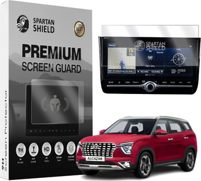 spartan shield Screen Guard for HYUNDAI ALCAZAR 2021-RUNNING [ 10.25 INCH ] || Car Display Infotainment Music System Protector || Alcazar 9H Touch Screen Accessories [Not Tempered Glass] (Infotainment Guard)(Pack of 1)