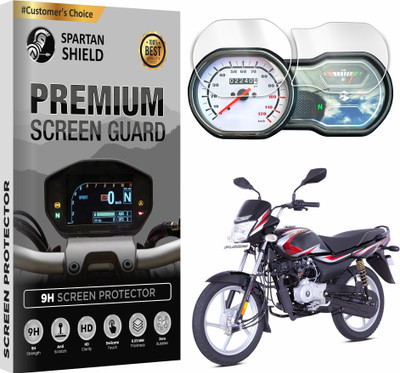 spartan shield Screen Guard for Bajaj Platina 100 ES [2018-Running] || 9H Instrument Cluster Protector || 100CC Bike Display Console Accessory | Platina100 Scratch Cover 2024 [Not Tempered Glass](Pack of 1)