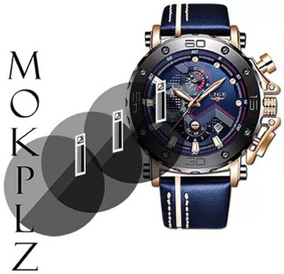MOKPLZ Screen Guard for LIGE MEANS ANALOG QUARTZ WATCH(Pack of 3)