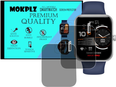 MOKPLZ Screen Guard for MAXIMA MAX PRO SAMURAI SMARTWATCH(Pack of 2)