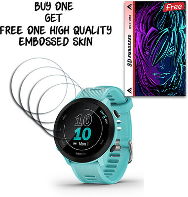ARBAN Screen Guard for Garmin Forerunner 55 Aqua FREE 1 Embossed Skin OES-002(Pack of 4)