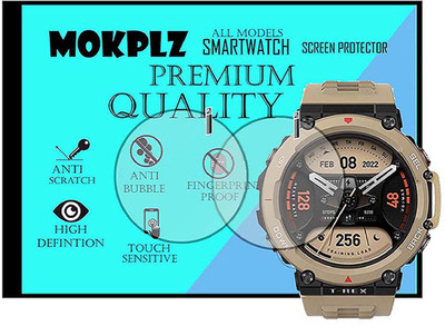 MOKPLZ Screen Guard for AMAZFIT T REX 2 SMARTWATCH(Pack of 2)