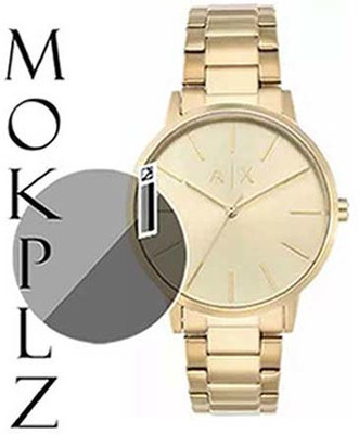 MOKPLZ Screen Guard for ARMANI EXCHANGE CAYDE AX2707 ANALOG GOLD(Pack of 1)