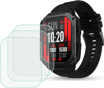 MOKPLZ Screen Guard for PEBBLE BRAVO SMARTWATCH(Pack of 3)