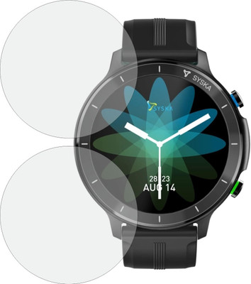 CUBES Screen Guard for SYSKA SW280 1.28'' Display, Smart Watch | Crack Proof | Touch Sensitive | Unbreakable | High Grade Ultra Thin TPU Film(Pack of 2)