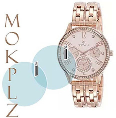 MOKPLZ Screen Guard for TITAN ANALOG ROSE GOLD DIAL WOMEN WATCH(Pack of 2)