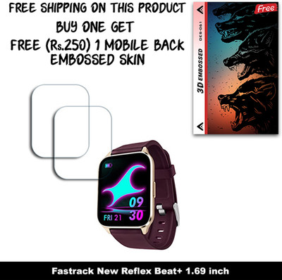 ARBAN Screen Guard for Fastrack New Reflex Beat+ 1.69 inch (FREE 250 RUPEES 1 3D EMBOSSED SKIN FOR MOBILE BACK W2S061)(Pack of 2) ARBAN Screen Guard for Fastrack New Reflex Beat+ 1.69 inch (FREE 250 RUPEES 1 3D EMBOSSED SKIN FOR MOBILE BACK W2S061)(Pack of 2)