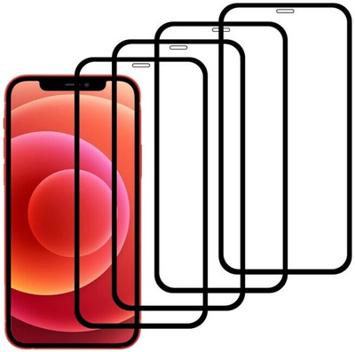 EXISITERS Edge To Edge Tempered Glass for Apple iPhone X(Pack of 4)