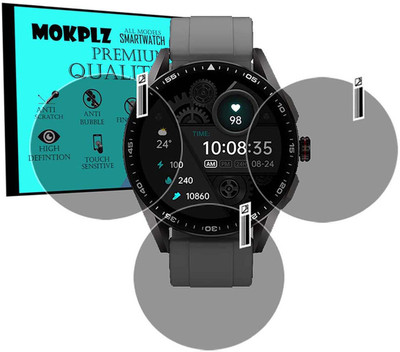MOKPLZ Screen Guard for FIRE BOLTT INVINCIBLE PLUS SMARTWATCH(Pack of 3)
