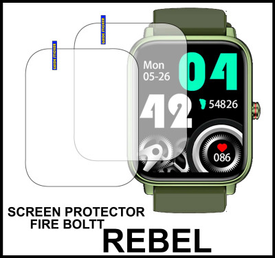 TWUAOP Screen Guard for (P-2)FIRE BOLTT REBEL SMARTWATCH SCREEN GUARD =6420(Pack of 2)