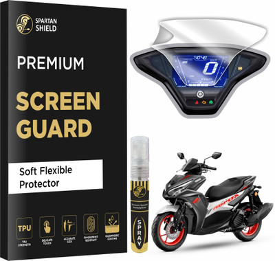 spartan shield Screen Guard for Yamaha Aerox 155 CC || Soft Thin Flexible TPU Instrument Cluster Film Guard 2024 || YamahaAerox Bike Console Accessory [Not Tempered Glass](Pack of 1)